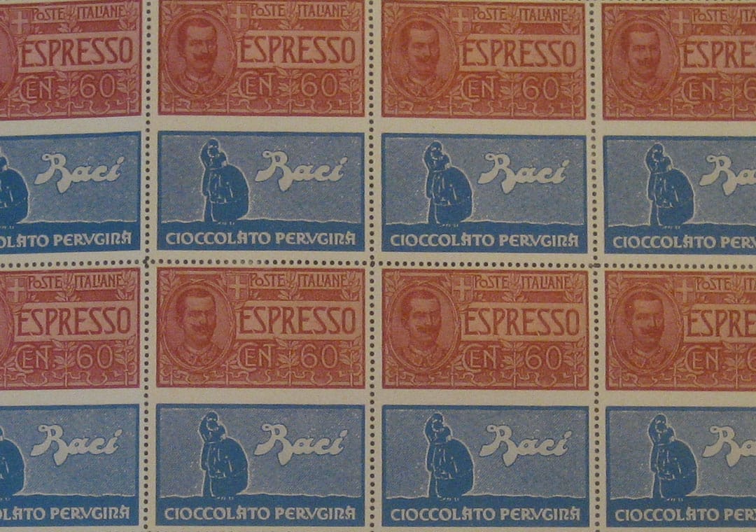 Baci Cioccolato Perugina old stamps