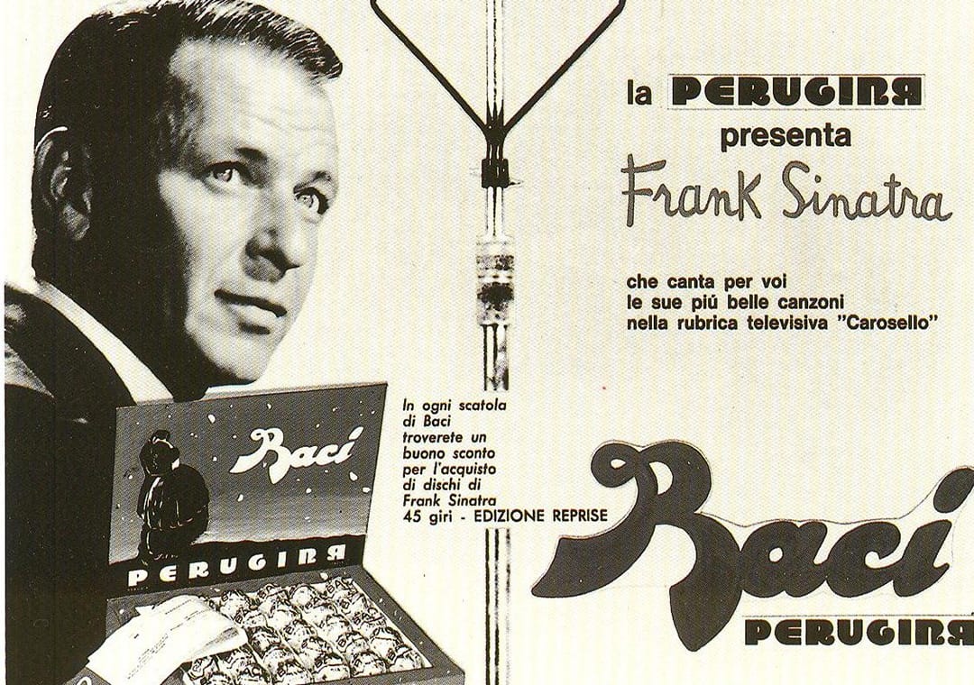 Baci Perugina tv advertising on Carosello with Frank Sinatra