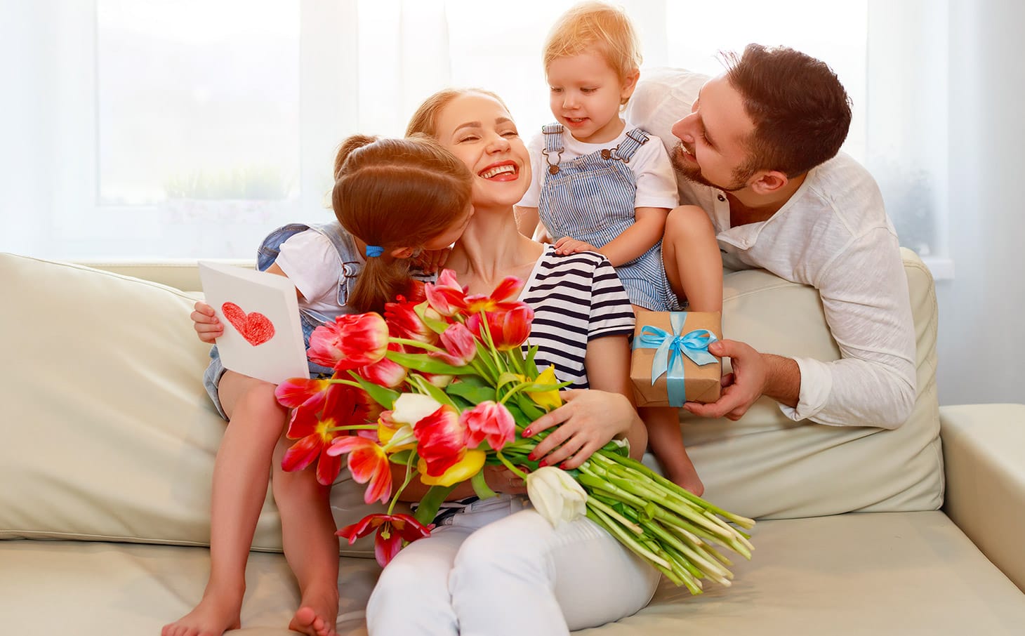 A family that celebrates Mother's Day