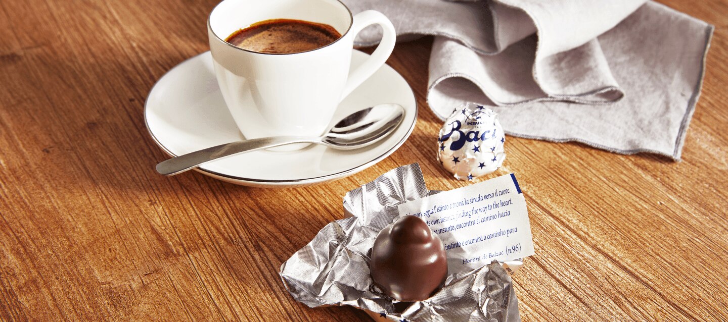 Baci Perugina with coffee