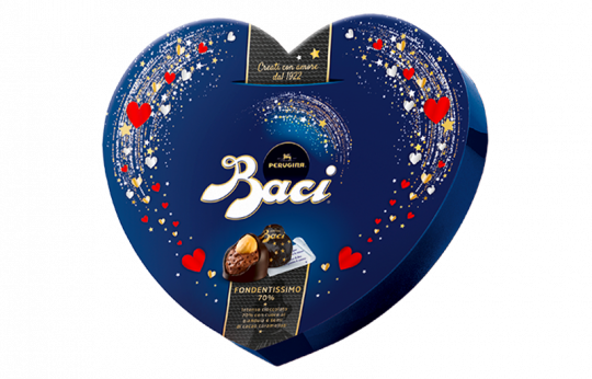 Heart Shaped Box of  Baci perugina Dark 70% Cuore Elegance