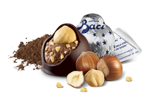 Ingredients and wrapper of Baci Original Dark