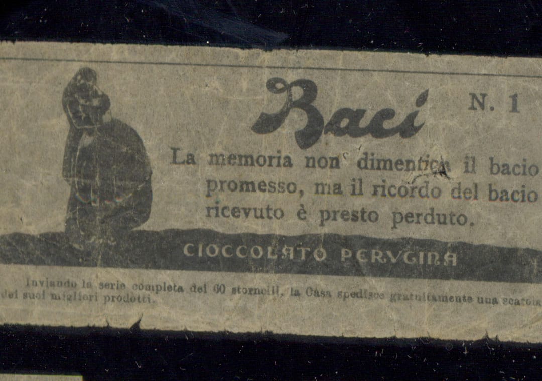 pubblicità dei Baci Perugina per i suoi primi 5 anni