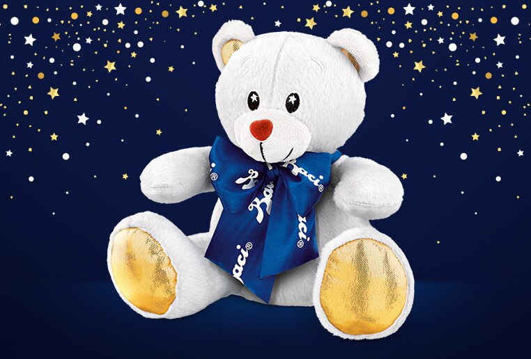 Peluche Orsetto con Baci Perugina Fondente Luisa collezione di Natale