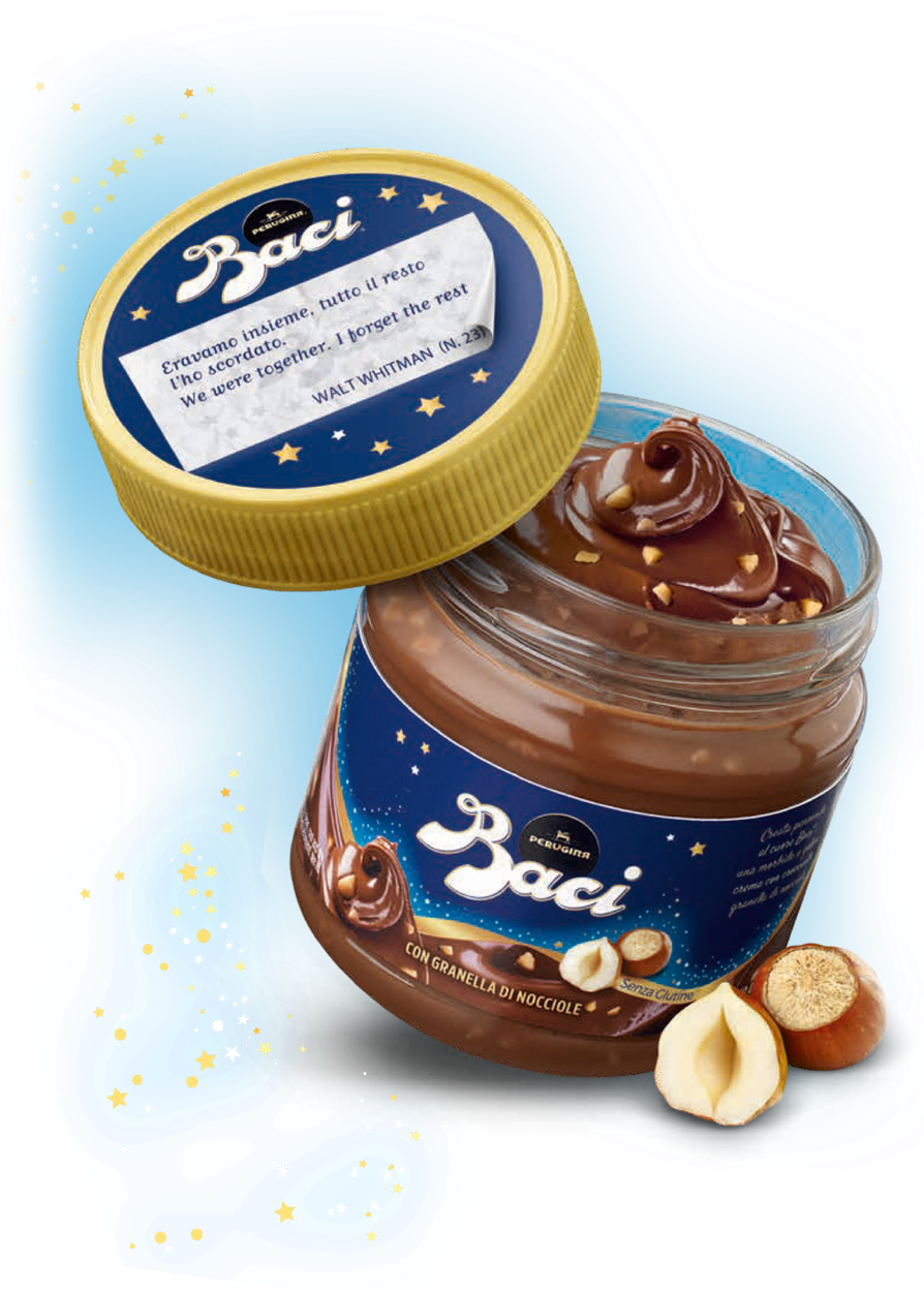 Crema Spalmabile al cioccolato con granella di nocciole Baci Perugina