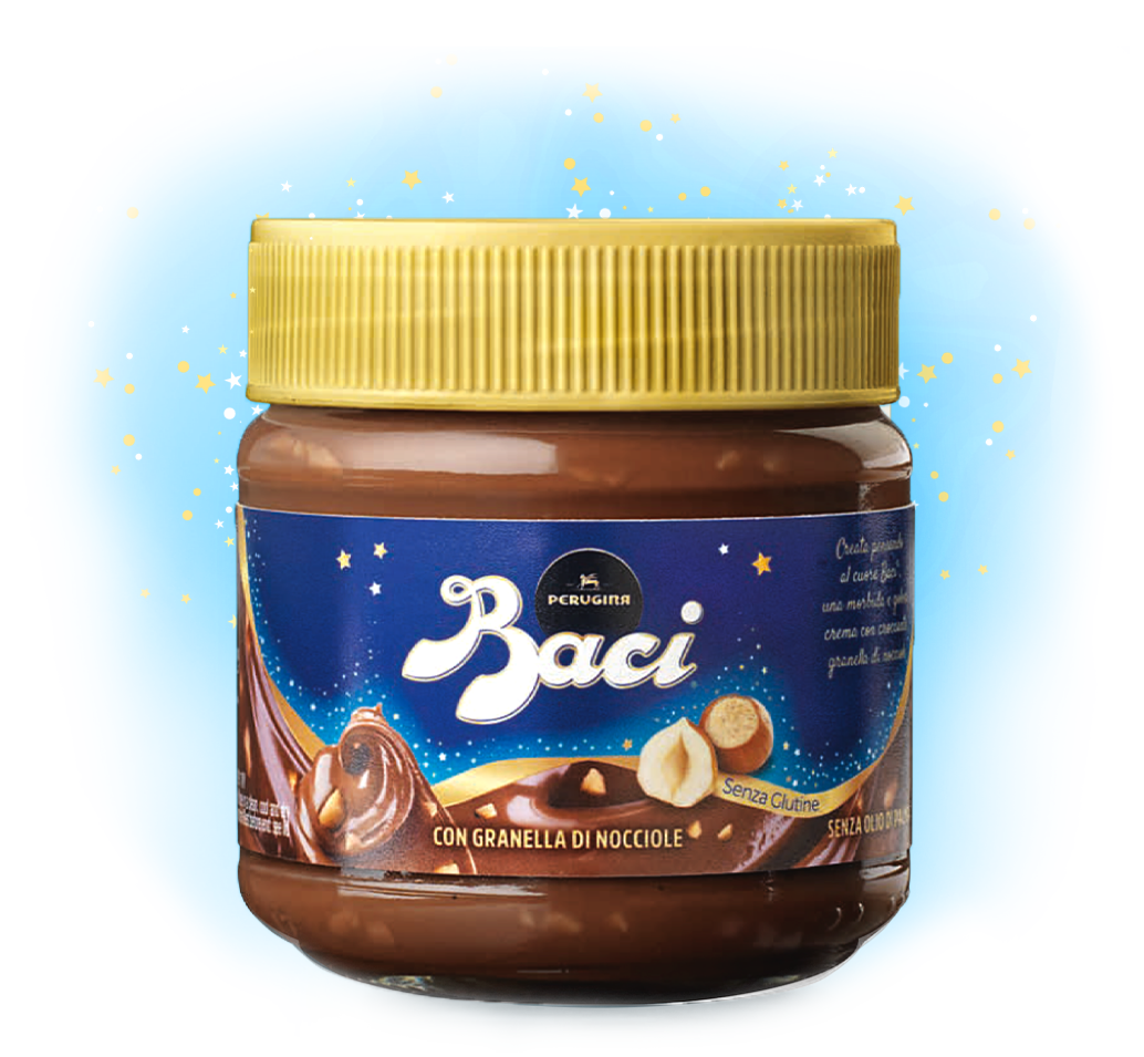 Crema Spalmabile al cioccolato con granella di nocciole Baci Perugina Crema Spalmabile al cioccolato con granella di nocciole Baci Perugina