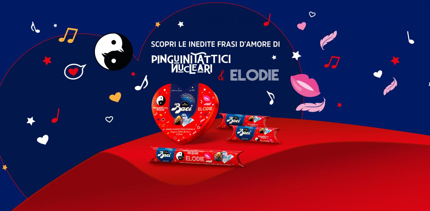 San valentino Baci Perugina 2021 Elodie e Pinguini Tattici Nucleari