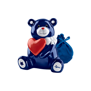 Baci Perugina orsetto blu ceramica salvadanaio San Valentino