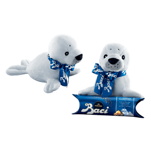 Baci Perugina peluche foca piccola cioccolato fondente San Valentino