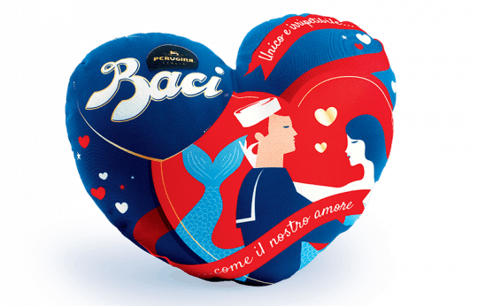 Cuscino Cuore Baci Perugina