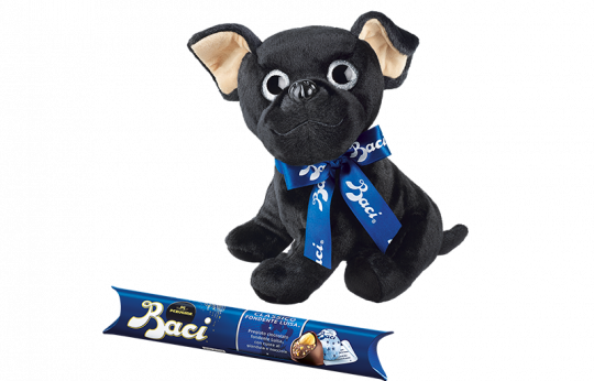 Baci Perugina Peluche French Bulldog grande con Cioccolatini San Valentino