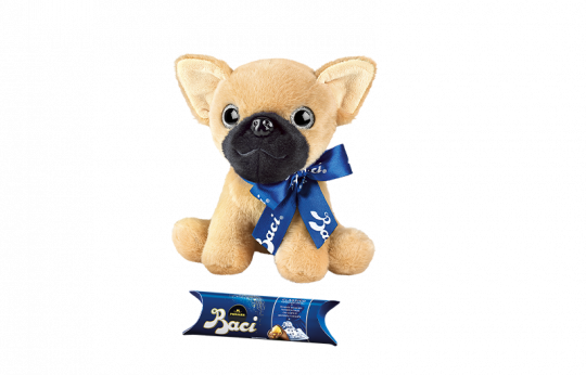 Baci Perugina Peluche French Bulldog medio con Cioccolatini San Valentino