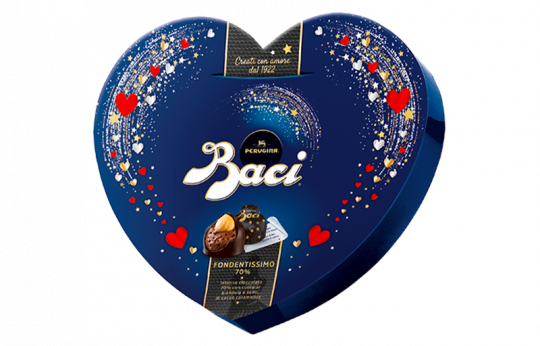 Baci Perugina scatola Cuore cioccolatini fondentissimi San Valentino