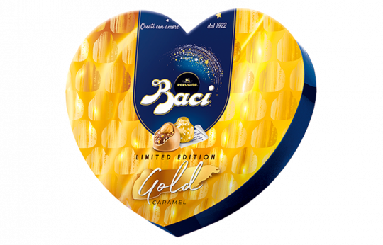 Baci Perugina scatola Cuore cioccolatini Gold Oro Caramello San Valentino