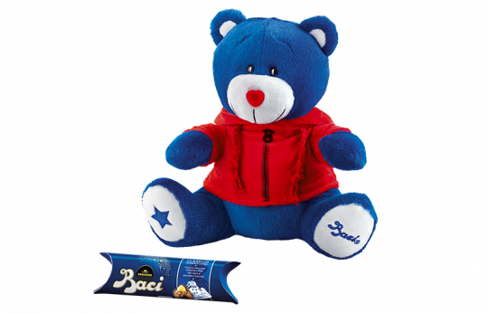 Baci Perugina orso blu peluche cioccolato fondente San Valentino