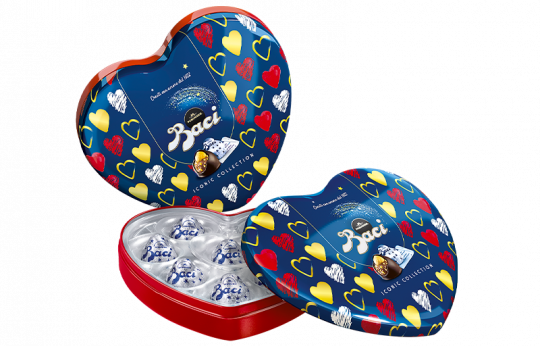 Baci Perugina Scatola cioccolatini Cuore Innamorati Latta collezione Iconic San Valentino