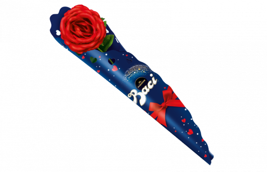 Baci Perugina cioccolatini con rosa rossa San Valentino