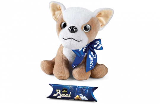 Baci Perugina Peluche French Bulldog medio con Cioccolatini San Valentino