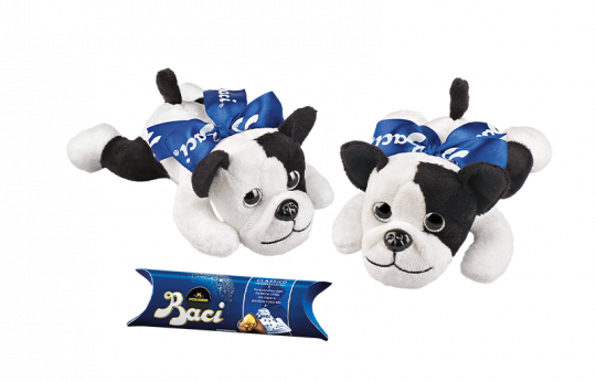Baci Perugina Cane Peluche French Bulldog piccolo con Cioccolatini San Valentino