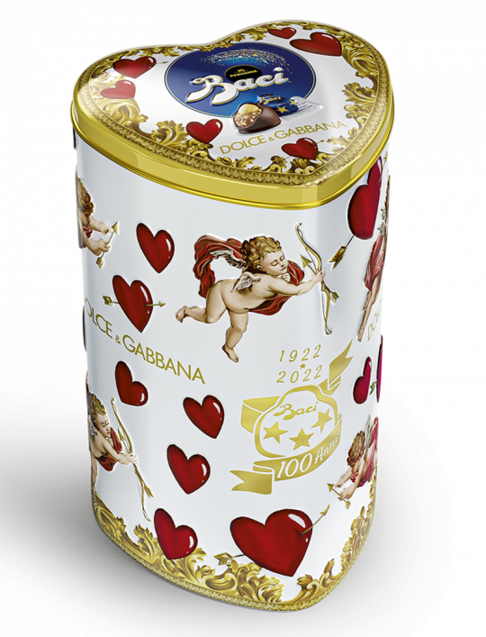 Baci Perugina Cioccolatini Cuore Latta Cilindro Cupido San Valentino