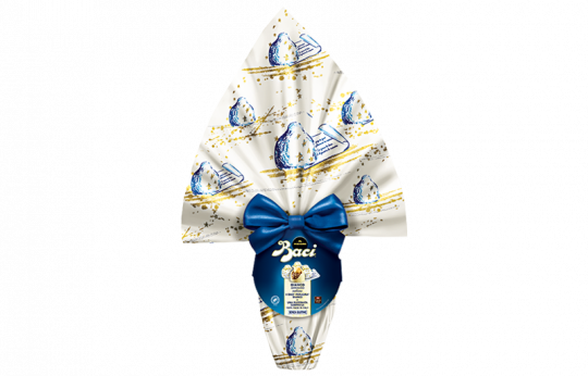 Uovo pasqua cioccolato bianco Baci Perugina sorpresa raffinata collezione pasqua