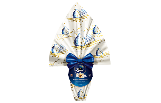 Uovo pasqua cioccolato bianco Baci Perugina sorpresa raffinata collezione pasqua