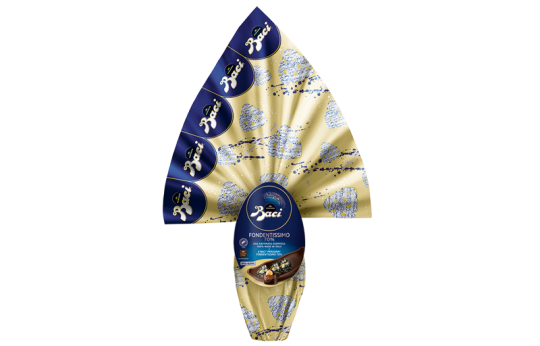 Uovo cioccolato fondente 70% Baci Perugina doppia sorpresa collezione pasqua