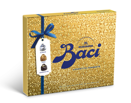 Scatola assortita fondente Baci Natale 2024
