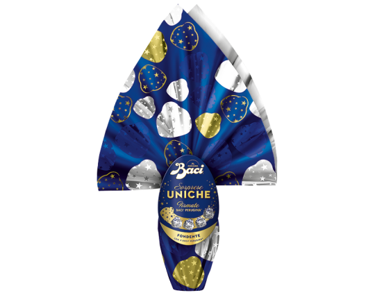Uovo Pasqua cioccolato fondente Luisa Baci Perugina sorprese uniche collezione pasqua