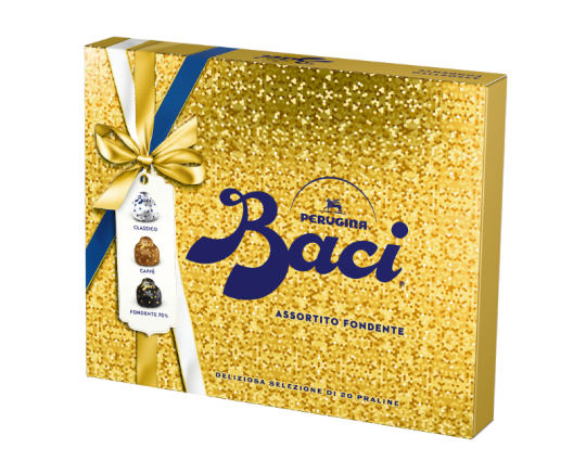 Scatola assortita fondente Baci Natale