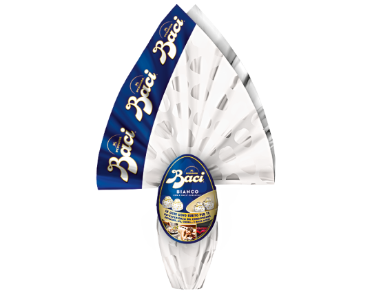 Uovo di pasqua baci perugina cioccolato bianco con sorpresa