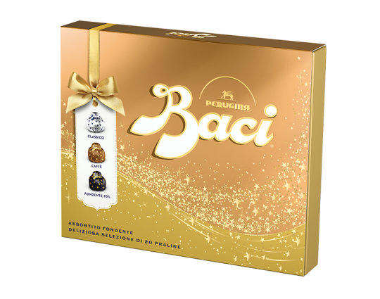 Scatola assortita fondente Baci Natale
