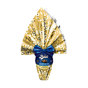 Uovo pasqua cioccolato fondente 70% Baci Perugina sorpresa raffinata collezione pasqua