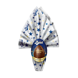 Baci® Perugina® Uovo di cioccolato fondente con granella di nocciole e Messaggi incisi 310g 