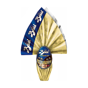 Uovo cioccolato fondente 70% Baci Perugina doppia sorpresa collezione pasqua