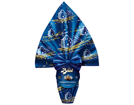 Uovo pasqua cioccolato fondente Baci Perugina 380g sorpresa raffinata collezione pasqua