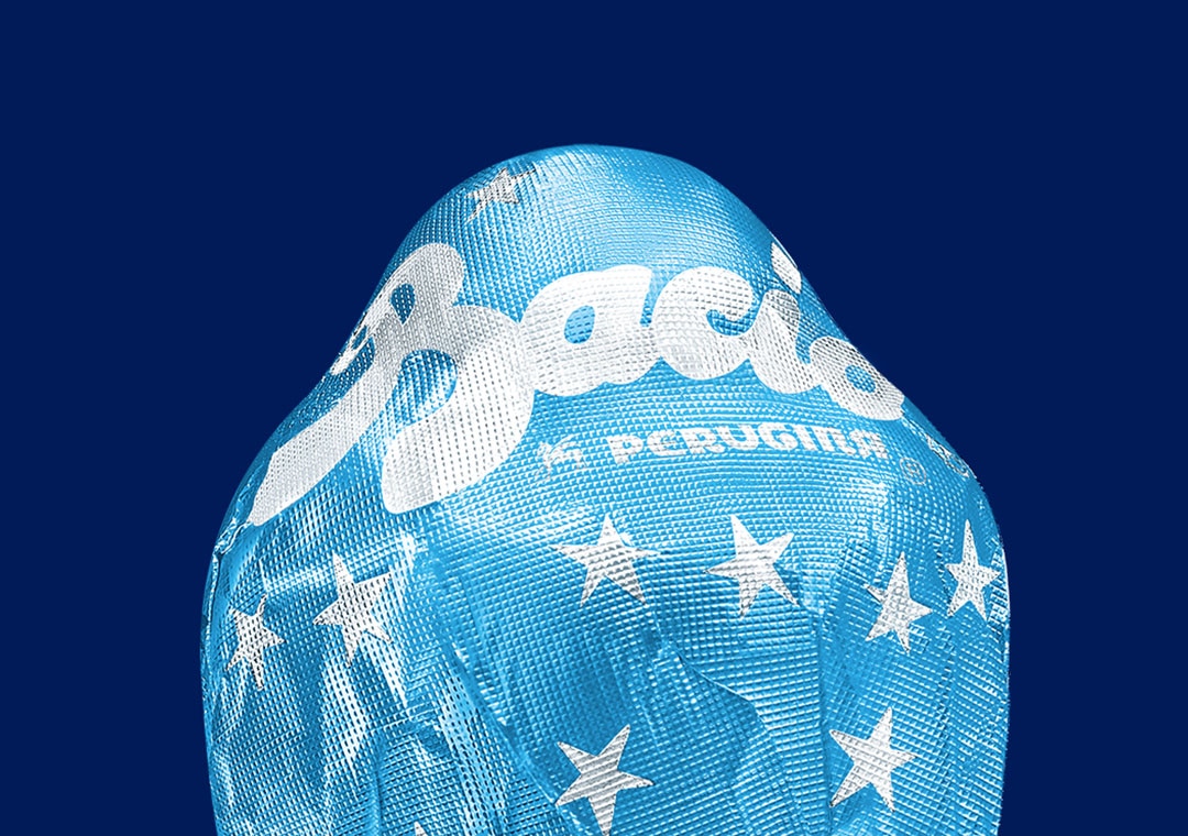 Baci Perugina milk chocolate in blue with silver stars wrapper