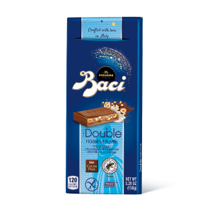 Tablet of Baci Perugina with milk chocolate