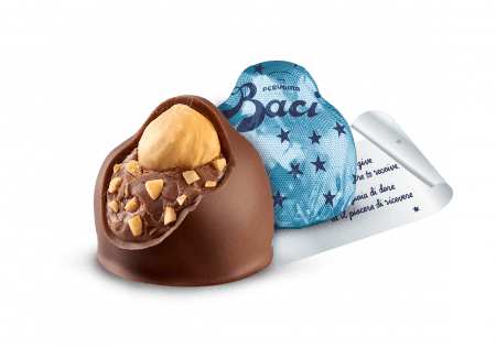 Baci Perugina Milk internal view, wrapping and note