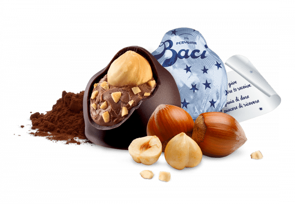 Ingredients and wrapper of Baci Original Dark